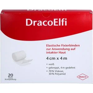 DRACOELFI elast.Fixierbinde 4 cmx4 m gekreppt 20 St