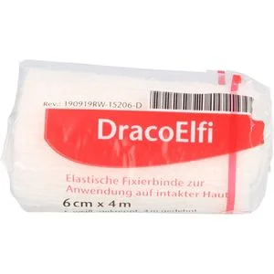 DRACOELFI elast.Fixierbinde 6 cmx4 m gekrep.cello 1 St