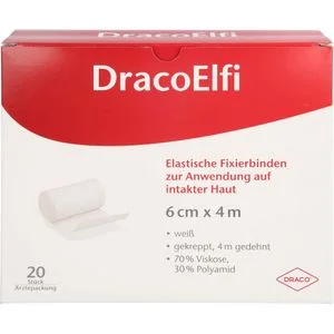 DRACOELFI elast.Fixierbinde 6 cmx4 m gekreppt 20 St