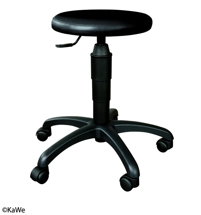 Drehhocker Classic mit Rundsitz, schwarz