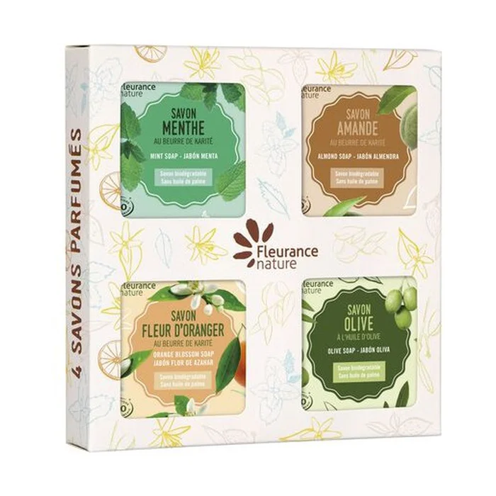 Duftende Bio-Seifenbox 4 Einheiten à 100G