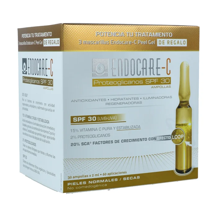 Endocare-C SPF30 + 3 Geschenkmasken 30 Ampullen