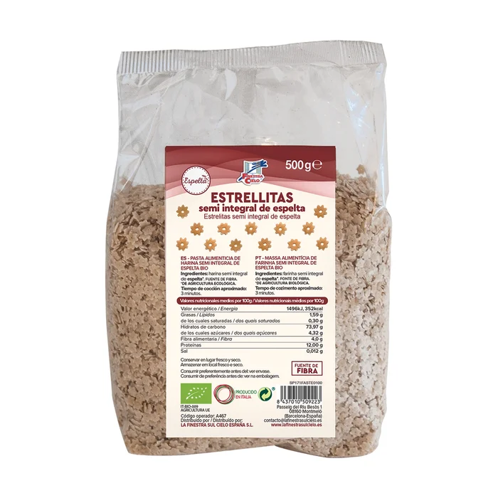 Estrellitas Semi Integrales de Espelta Bio 500 G