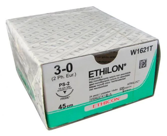 Ethicon ETHILON schwarz monofil Nahtmaterial FS2, 3-0, 45 cm