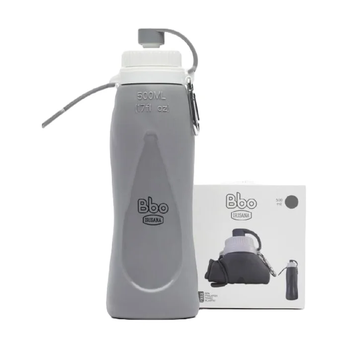 Faltflasche aus grauem Silikon 500 ml 1 Einheit