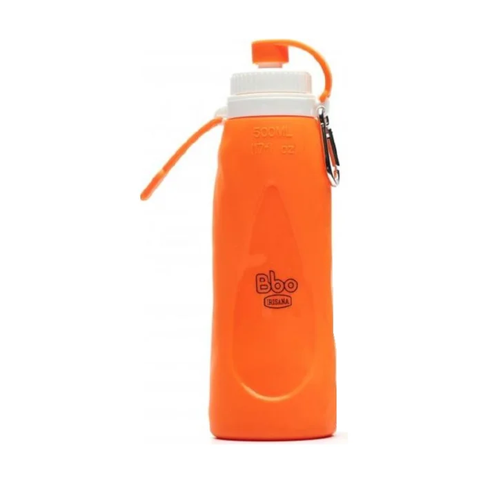 Faltflasche aus orangefarbenem Silikon 500 ml 1 Einheit