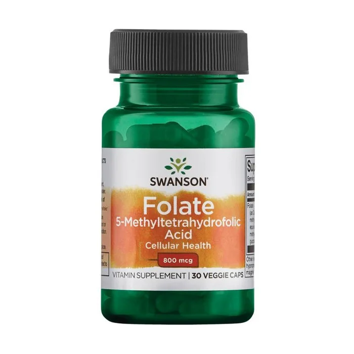 Folat (5-Methyltetrahydrofolsäure), 800 µg 30 Gemüsekapseln