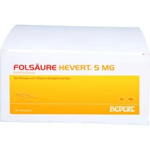FOLSÄURE HEVERT 5 mg Ampullen 100X2 ml