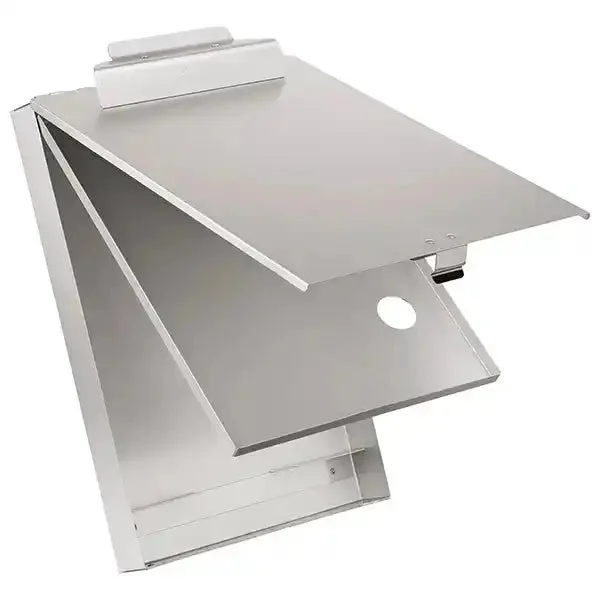 Formularhalter mit Box, Aluminium, mit Abteiltrenner