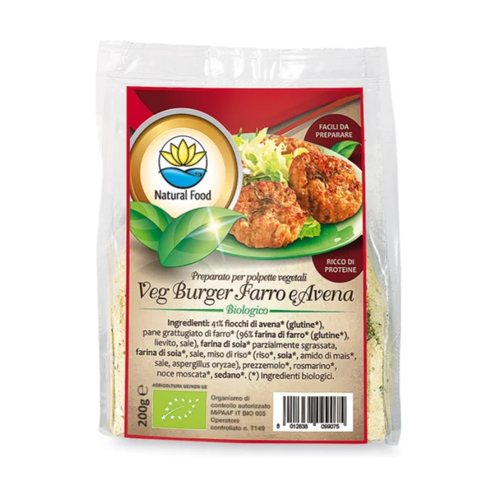 Gemüseburger – zubereitet für Dinkel- und Haferburger 200 G
