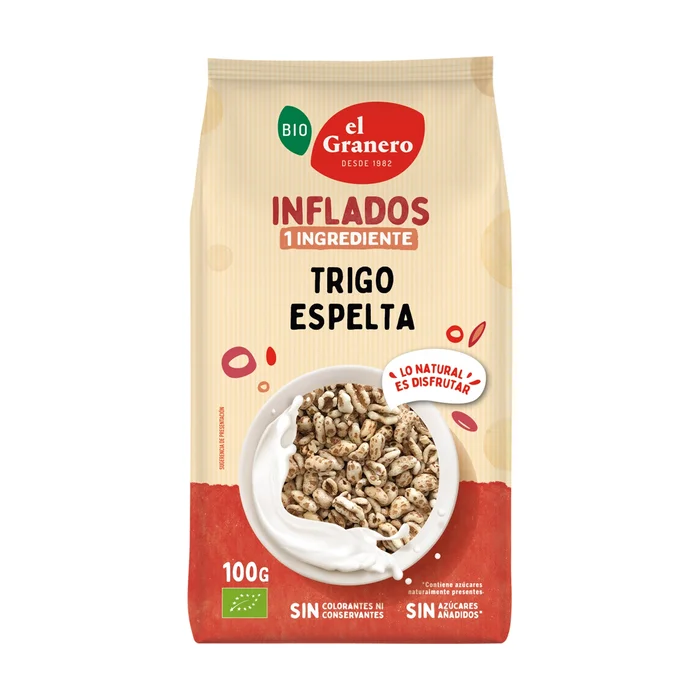 Gepuffte bio-dinkelweizenflocken 100 G