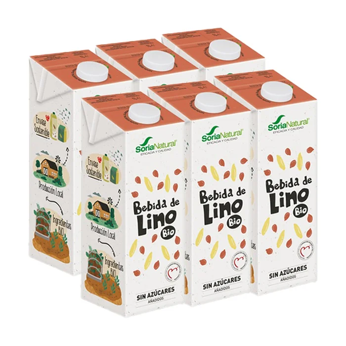 Getränkepackung aus Bio-Leinen 6 Einheiten à 1L.