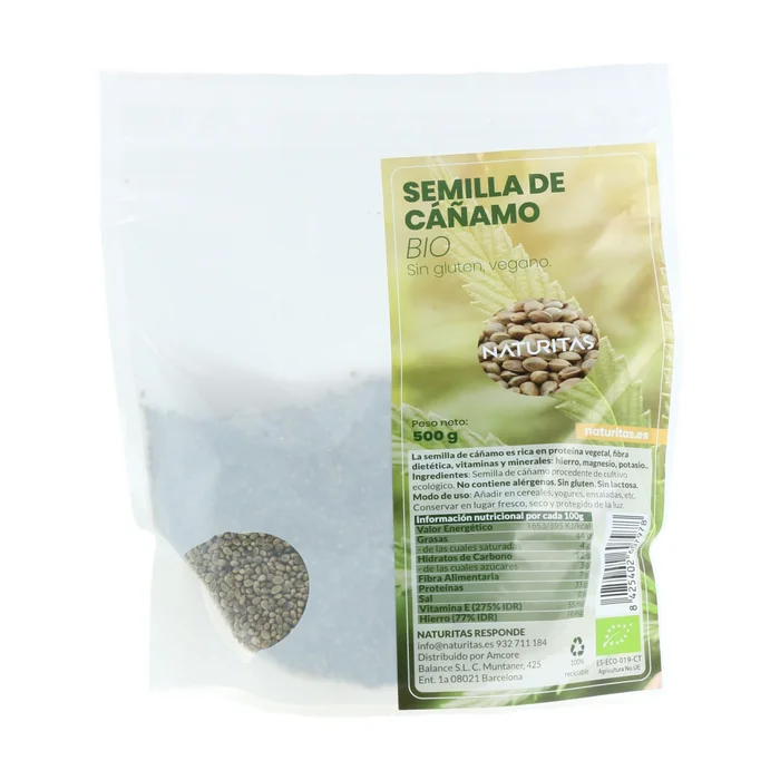 Glutenfreier Bio-Hanfsamen 500 G