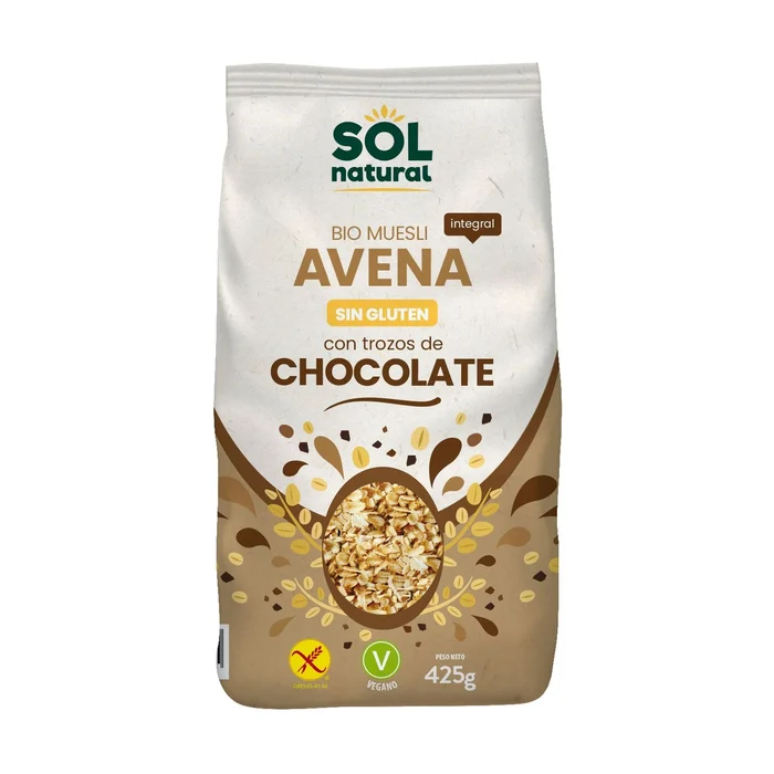 Glutenfreies Hafermüsli mit Bio-Schokolade 425 G