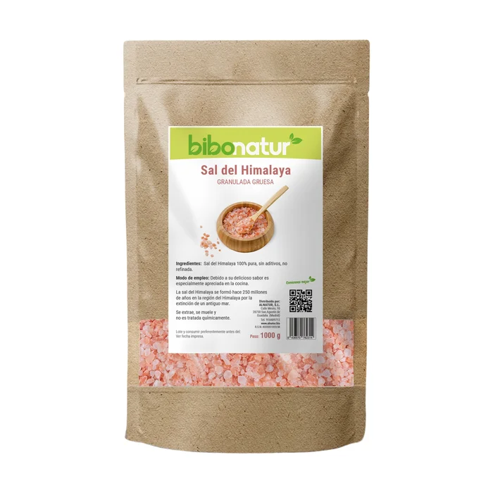 Grob granuliertes rosafarbenes Himalaya-Salz 1000 G