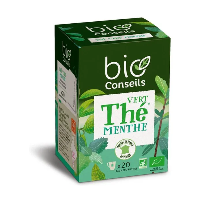 Grüner Tee – Bio-Minzaufguss 20 Infusionsbeutel