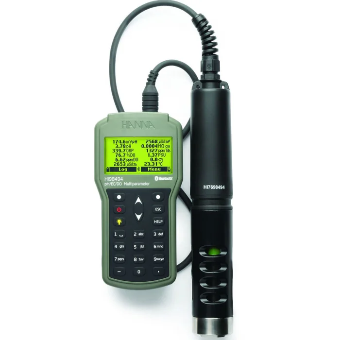 Hanna Instruments Tragbares pH/EC/DO-Messgerät mit Bluetooth HI98494