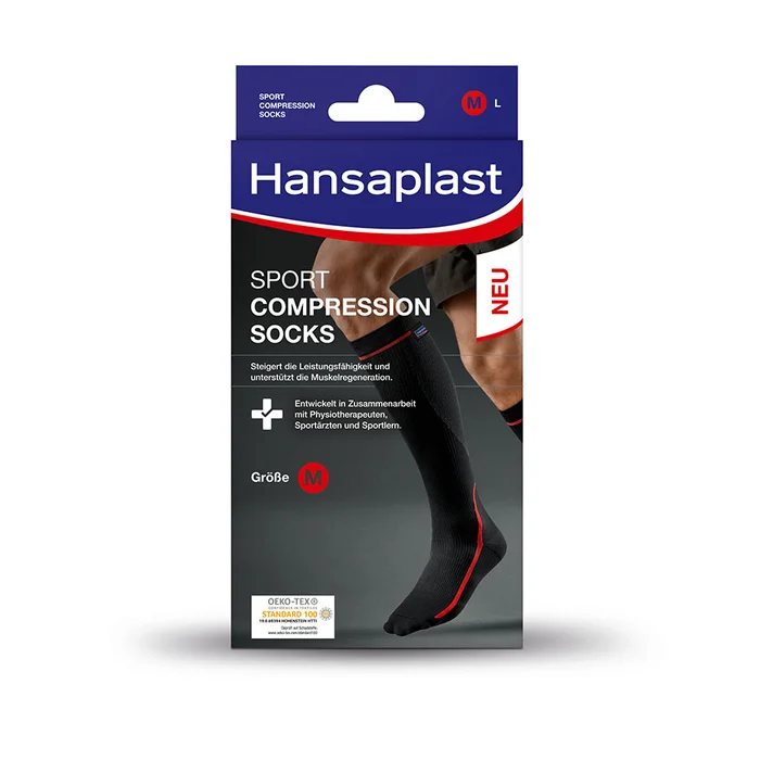 Hansaplast Sport Compression Socks Kompressionssocken Gr. M 2er-Set