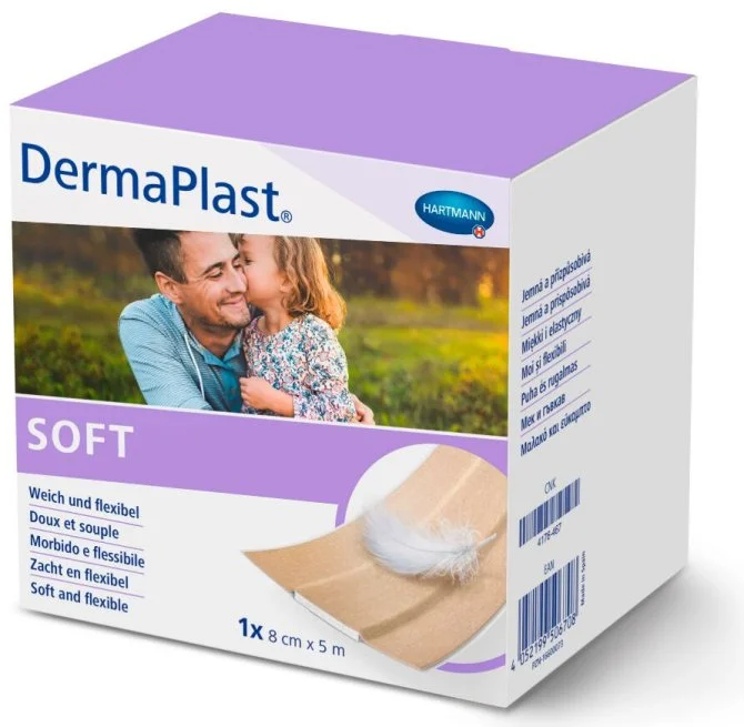 Hartmann DermaPlast® Wundpflaster SOFT | 8 cm x 5 m