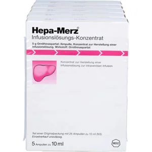 HEPA MERZ Infusionskonz.Ampullen 25X10 ml