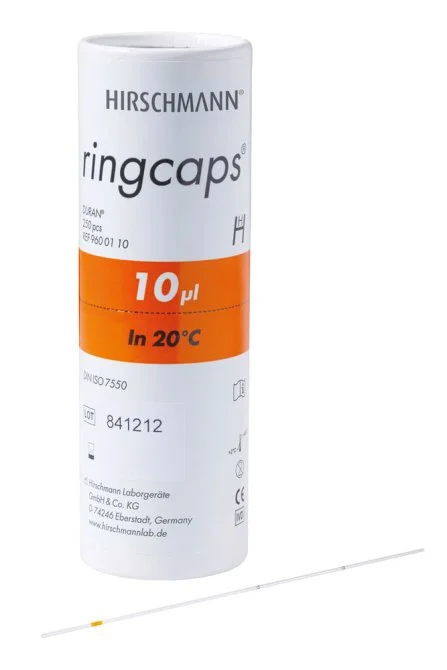 Hirschmann Einmal-Mikropipetten mit Ringmarke 10 Mikroliter