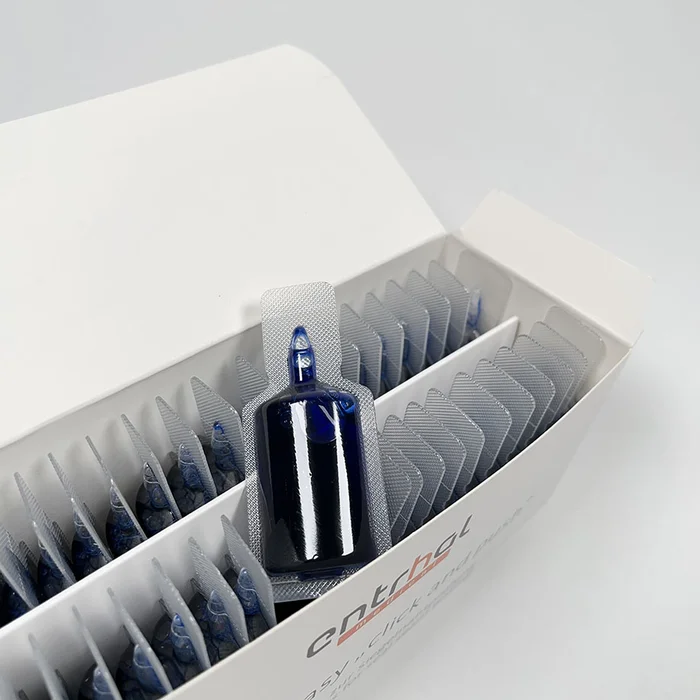 Ink Test easy, click and push, Einweg- knickfläschen ca. 4 ml, blau (40 Stck.)