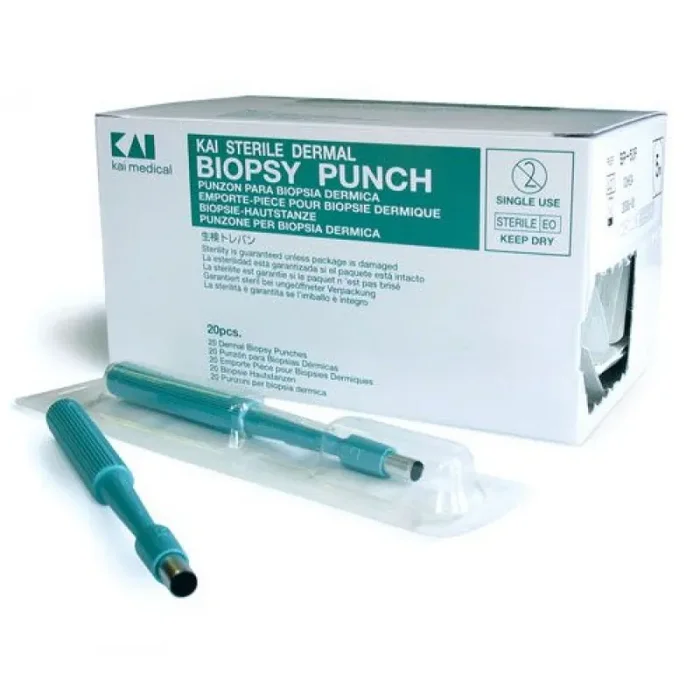 KAI Biopsy Punch (20 Stück) Einmal Hautstanze, 2,5 mm