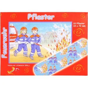 KINDERPFLASTER Feuerwehr Briefchen 10 St