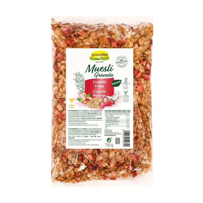 Knuspriges Müsli mit Erdbeeren 750 G