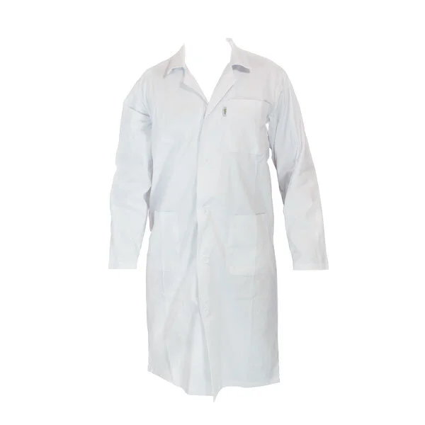 Labbox white coat, men, 65 % polyester/ 35 % cotton