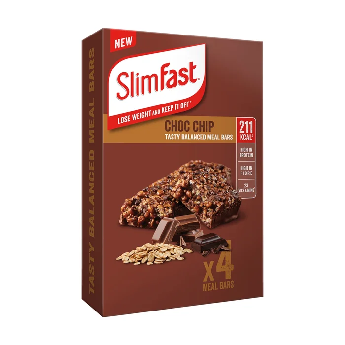 Lebensmittelriegel mit Choc-Chip-Geschmack 4 Riegel (Schokolade)