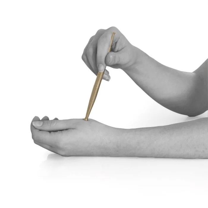 Massagestäbchen mit 2 Kugeln | Standard | Messing | mit AFH-Box