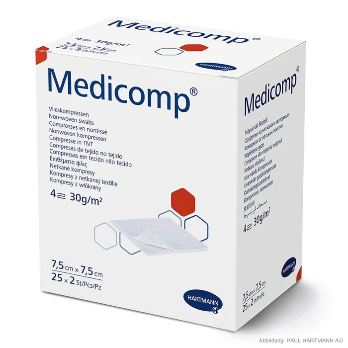 Medicomp Vlieskompressen 10 x 20 cm, steril (25 x 2 Stck.)