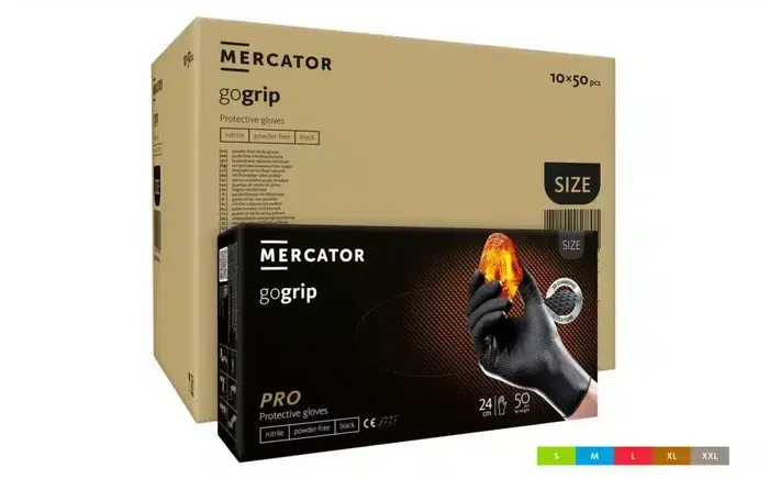 Mercator GoGrip Nitrilhandschuhe 500 Stück Diamanttextur