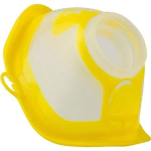 MICRODROP RF7 Maske Kind gelb transparent 1 St