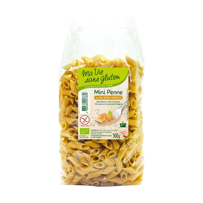 Mini Penne mit halbbraunem Bio-Reis 500 G
