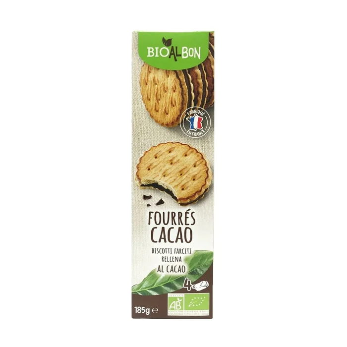Mit Kakao gefüllte Kekse 185 G