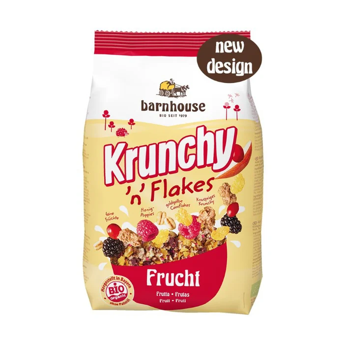 Müsli Krunch Flocken Früchte 375 G