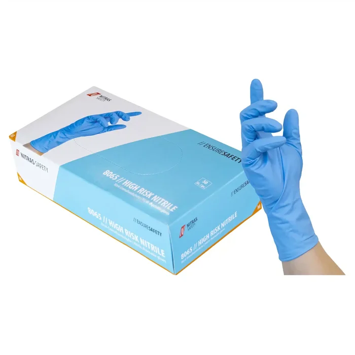 NITRAS HIGH RISK NITRILE | Nitrilhandschuhe blau | 50 Stück