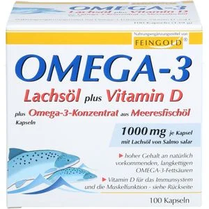 OMEGA 3 Lachsöl plus Vit.D plus Omega3 Konz.Kps. 100 St