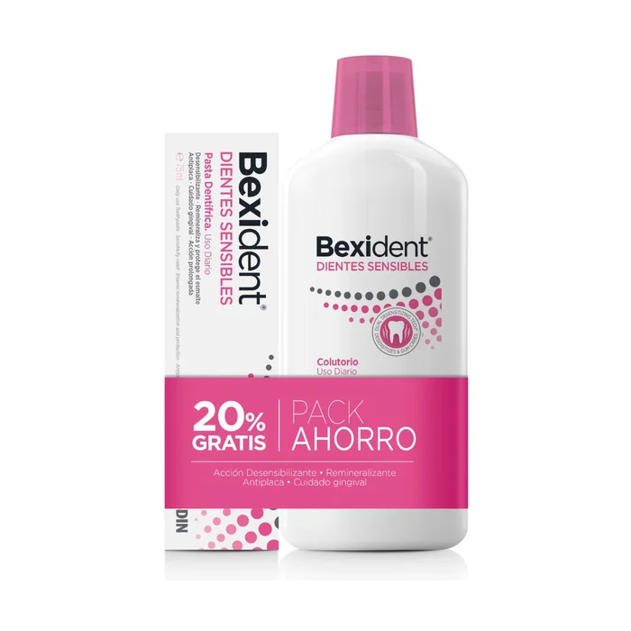 Pack Bexident Gums Daily Use Mundwasser + Zahnpasta 500 ml + 75 ml