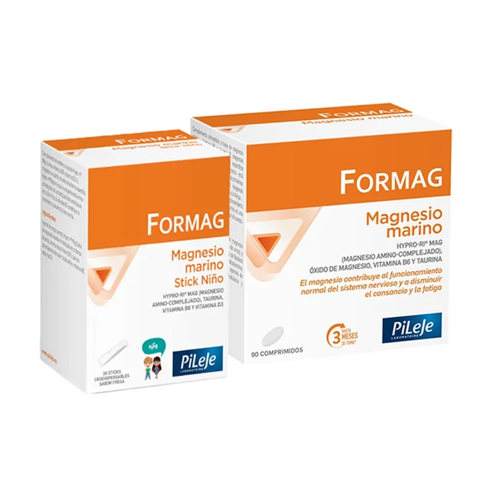 Pack Formag + Formag Erdbeergeschmack Kind 90 Tabletten + 20 Sticks