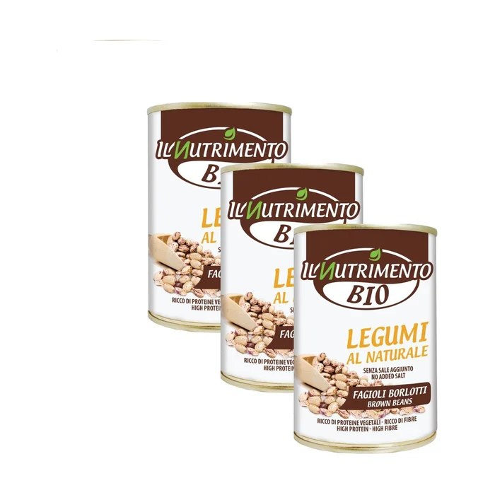 Packung Natürliche Borlotti-Bohnen 3 Einheiten