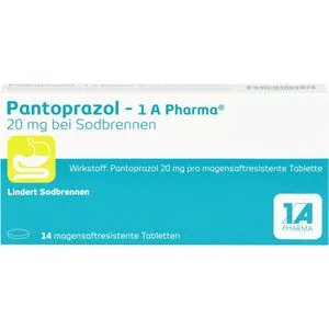 PANTOPRAZOL 1A Pharma 20 mg b.Sodbr. msr.Tabl. 14 St