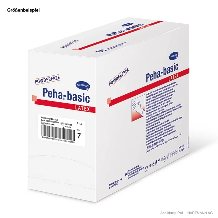 Peha-basic Latex OP-Handschuhe puderfrei, steril, Gr. 6 (50 Paar)