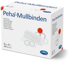 Peha-Mullbinden, 6cm x 4m / 20 Stück
