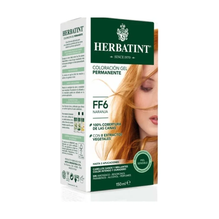 Permanent Gel Haarfärbemittel FF6 Orange 150 ml