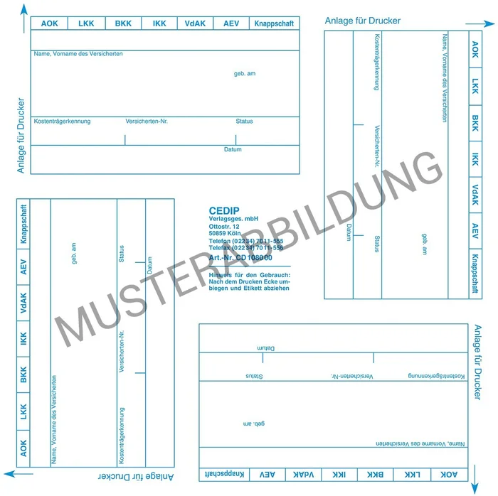 Personalienfeld Etiketten (4er)