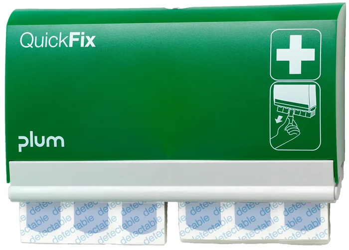 Plum QuickFix Pflasterspender + 2×45 Pflasterstrips detectab