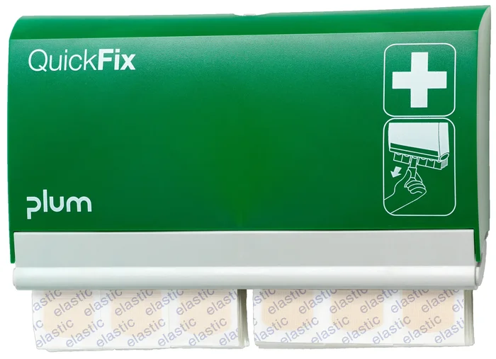 Plum QuickFix Pflasterspender mit 2 x 45 Pflasterstrips elas